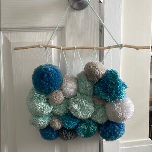 Colorful Pom Pom Wall Hanging